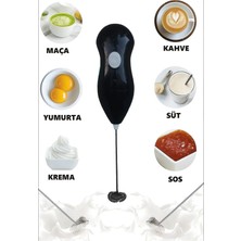 Mikasso Süt, Kahve, Yumurta, Sos, Krema Köpürtücü. Kablosuz, Pilli. Barista Köpüğü Plastik