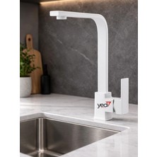 FUALORA Kare Model Beyaz Mutfak Evye Bataryası