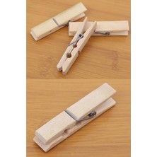 Mikasso Bambu Mandal Seti Ahşap Mandal Tahta Mandal 6cm 40 Adet