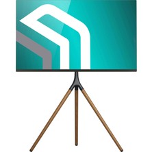 Onkron 32-65 Inç Uyumlu Ahşap Tripod Tv Standı