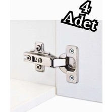 Mikasso Düz Mobilya Menteşesi Dolap Kapaklarınız Için Ideal 4 Adet Gri