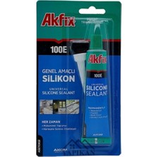 Mikasso Akfix 100E Şeffaf Silikon Yapıştırıcı Tüp Silikon 50 ml