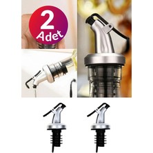 Mikasso Akıtmaz Kapaklı Şişe Ucu Servis Aparatı Damlalık Yağdanlık Tıpa Tapa Akıtıcı Gri