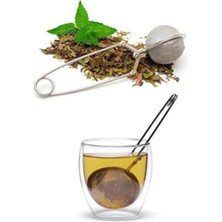 Mikasso Paslanmaz Çelik Maşalı Çay Süzgeci - Bitki Çayı Demleme Süzgeci ve Un , Kakao , Pudra Şekeri Eleği Ç