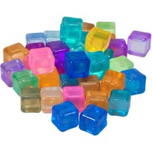 Mikasso 10 Lu Içecek Soğutucu Renkli Buz Küpleri -Plastik Buz Küpü Sulandırmadan Soğutur 10 Adet Plastik Çok