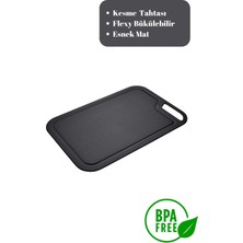 Mikasso Kesme Matı Tahtası Flexy Bükülebilir Esnek Mat Plastik Gri