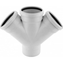 Mikasso Pvc 50/50/50 Çift Çatal Atık Su Borusu