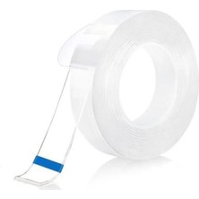 Mikasso Nano Yıkanabilir Çift Taraflı Şeffaf Jel Bant 1 Metre x 2 cm - Hızlı Yapıştırıcı