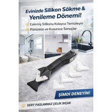 Mikasso Silikon Sökme Uygulama Seti Derz Kazıyıcı, Fayans Temizleyici, Çok Amaçlı Ev Tamir Aparatı Siyah