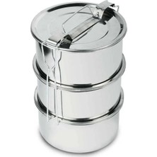 Mikasso Çelik Sefer Tası 12/6 Çelik Beyaz