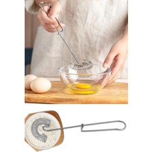 Mikasso Yaylı Yumurta Çırpıcı Metal Yeni Model Mikser Krem Sos Karıştırıcı Saplı Çelik