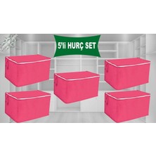 Mikasso Yastık Hurcu 5li Set Tela Dayanıklı Malzeme Çok Amaçlı Döşek Yastık Hurcu 70X45X35 Tela Pembe