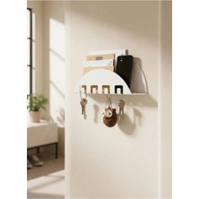 Form Design Minimalist Metal Anahtar Askılığı – Yapışkanlı Dekoratif Duvar Anahtarlık – Modern Antre Düzenleyici