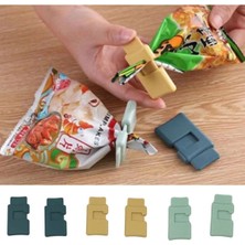 Mikasso 6 Lı Hava Sızdırmaz Poşet Torba Ambalaj ve Paket Kıstırmalıı Kapatma Klipsi (H5) Çelik Çok Renkli