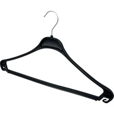 Mikasso Takım Elbise Askısı, Mont-Kaban Askısı, Gelinlik Askısı, Siyah Renk 10 Adet Plastik Siyah Tr