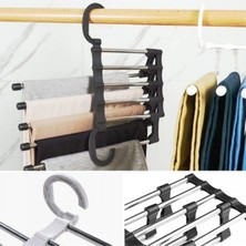 Mikasso Hareketli Dolap Içi Pantolon Kravat Şal Askı Sistemi Düzenleyici Katmanlı Askılık Organizer Metal