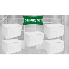 Mikasso Yastık Hurcu 5li Set Tela Dayanıklı Malzeme Çok Amaçlı Döşek Yastık Hurcu 70X45X35 Tela Beyaz
