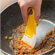 Mikasso Silikon Uçlu Bulaşık Temizleme Kazıyıcı Spatula Bulaşık Sıyırma Aparatı Plastik Çok Renkli