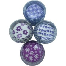 Mikasso 100 Adet Muffin Airfryer Cupcake Kağıdı, Mor Tasarımlı Desenli Kağıt Muffin Kek Kalıbı - 1 Paket Çel