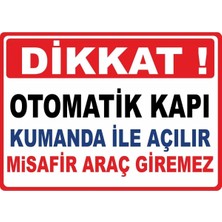 Mikasso Otomatik Kapı Dijital Uv Folyo Baskı Uyarı Etiket Yapıştırma Sticker 35X25 cm