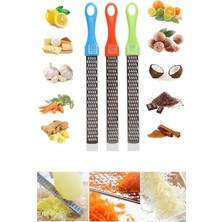 Mikasso Pratik Uzun Renkli Saplı Limon Peynir Rendeleme Pizza Yemek Hazırlık Rendesi Plastik