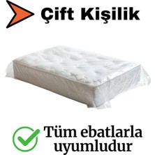 Mikasso Çift Kişilik Yatak Baza Naylonu Kalın Dayanıklı Şeffaf Koruma Taşınma Nakliye Nakliyat Ambalajı Şeff