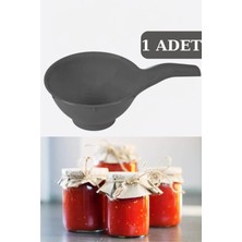 Mikasso Pratik Kışlık Kavanoz Hunisi Konserve Reçel Salça Doldurma Hunisi Plastik Gri