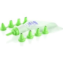 Mikasso Krema Sıkma Torbası Pasta Cupcake Kek Süsleme Seti 8farklı Uç Duy Plastik Turuncu
