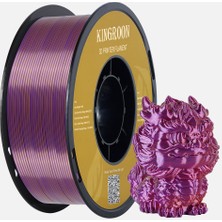Kingroon Silk Üç Renk (Tri-Color) Pla Filament Kırmızı-Altın-Mor High Speed (600MM/S) - Bambu Lab ve K1 Uyumlu - 1.75MM 1 kg