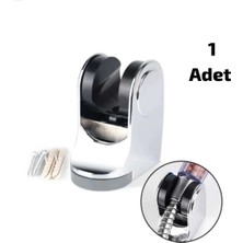 Mikasso Ayarlanabilir Duş Başlığı Tutacağı Duvara Sabitlemeli Banyo Telefon Tutucu, Duş Başlık Mafsalı Gri P