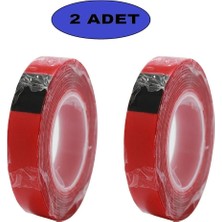 Mikasso (2 Adet) Tablo Şerit LED Montaj Yapıştırıcı Bandı Güçlü Tutucu Akrilik Çift Taraflı Bant 2mt