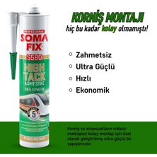 Mikasso Korniş Yapıştırıcı Beyaz 2somafix S580 Hıgh Tack 80ML 480GR Beyaz