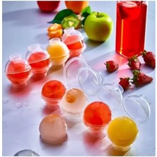 Mikasso 3 Adet Pratik 4'lü Top Buz Kalıbı Sihirli 4'lü Küre Buz Kalıbı Sihirli Buz Kalıbı KP-152 Plastik