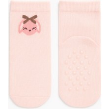 Solde 2 Çift Aynı Model Pamuklu Kaymaz Taban Bebek Çorabı – Yıkamada Bozulmayan Pembe Fiyonk Kız Desen Set