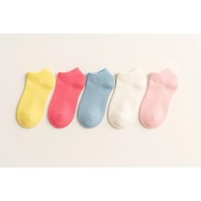 Solde 🧦 5’li Rengarenk Pamuk Patik Çorap – Çocuklarınızın Her Kombinine Uyum Sağlar, Kaymaz!