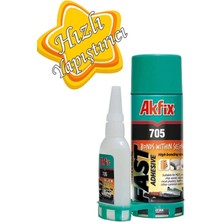 Mikasso Hızlı Yapıştırıcı Şeffaf Güçlü 200 ml Sprey + 50 gr Yapıştırıcı Şeffaf