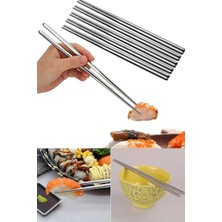 Mikasso 10 Çift Çelik Çin Çubuğu Metal Chopstick Paslanmaz Çelik Çin Çubuğu Yemek Çubukları Metal Çok Renkli