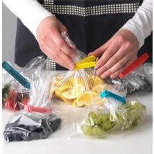 Mikasso Paket Poşet Klipsi Mandalı Buzdolabı Poşeti Klipsi 26LI Paket Kilidi Kaliteli Plastik Tr