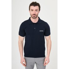 MCR Düz Slim Fit Polo Yaka Metal Düğmeli Erkek Triko T-Shirt