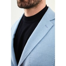 MCR Düz Slim Fit Mono Yaka Torba Cep %100 Keten Erkek Ceket