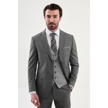 MCR Desenli Slim Fit Mono Yaka Kombinli Erkek Takım Elbise