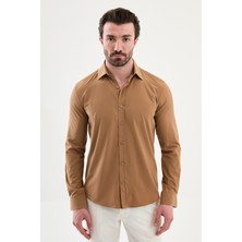 MCR Düz Slim Fit Uzun Kollu  Erkek Gömlek