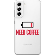 Mobilpad Samsung Galaxy S21 Uyumlu Baskılı Yumuşak Silikon Şeffaf Telefon Kılıfı