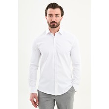 MCR Düz Slim Fit Uzun Kollu Erkek Gömlek