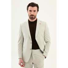 MCR Düz Slim Fit Mono Yaka Pantolonu Kemer Tokalı Erkek Takım Elbise
