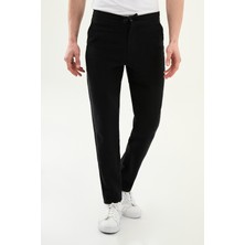 MCR Düz Slim Fit İpli Beli Lastikli %100 Keten Erkek Pantolon