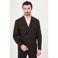 MCR Düz Slim Fit Mono Yaka Tek Düğme Pileli Pantolon Erkek Takım Elbise