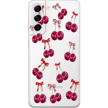 Mobilpad Samsung Galaxy S21 Uyumlu Baskılı Yumuşak Silikon Şeffaf Telefon Kılıfı