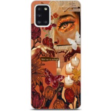 Mobilpad Samsung Galaxy A31 Uyumlu Baskılı Yumuşak Silikon Şeffaf Telefon Kılıfı