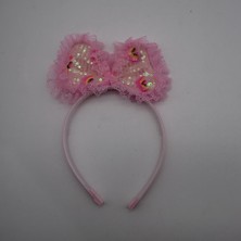 Mare Accessories Pul Işlemeli Pembe Fiyonk Çocuk Tacı